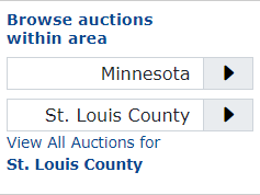 Image of search function in Public Surplus website. 