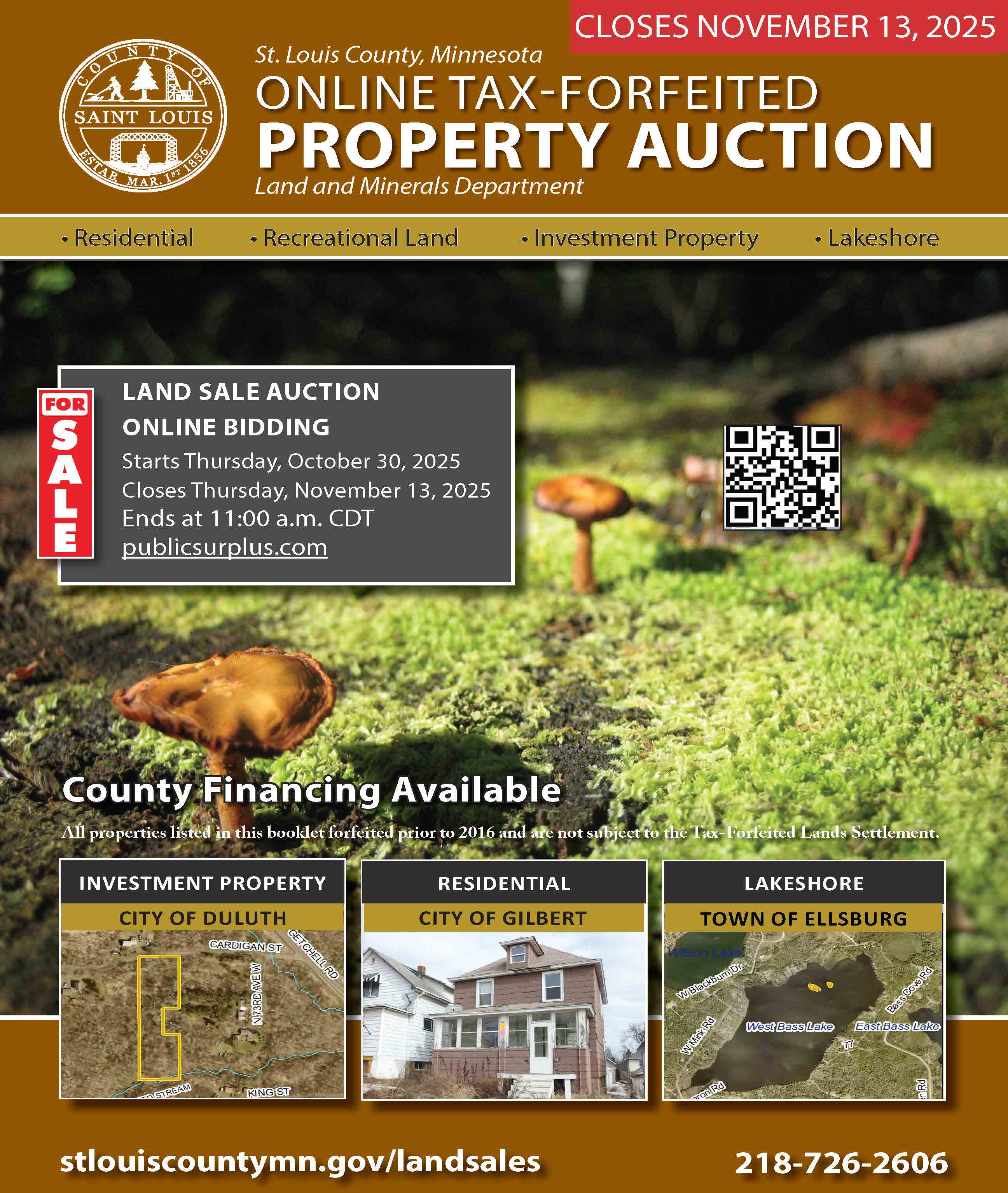 opens November 2025 Land Sale Auction Book
